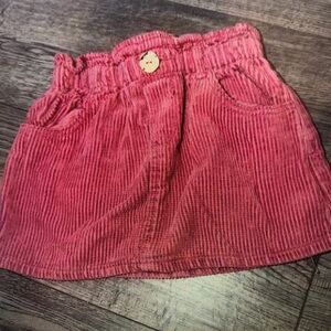 Pink Corduroy Kids Skirt